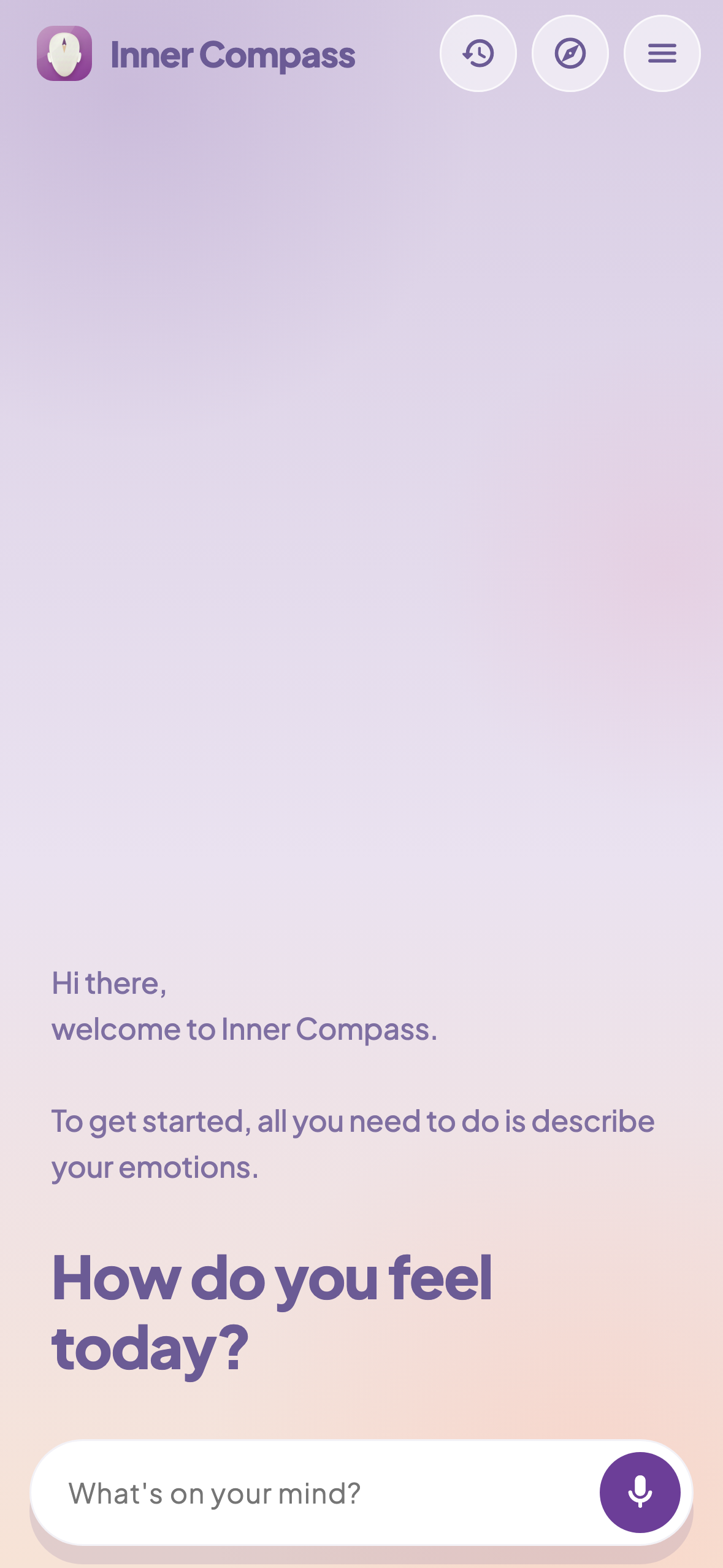 Inner Compass voice and text journal